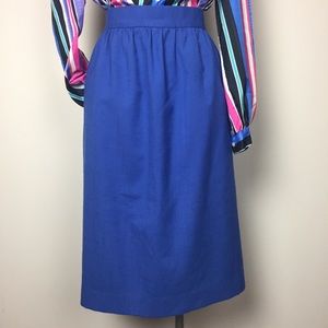 Vintage Midi Skirt with Pockets